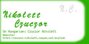 nikolett czuczor business card